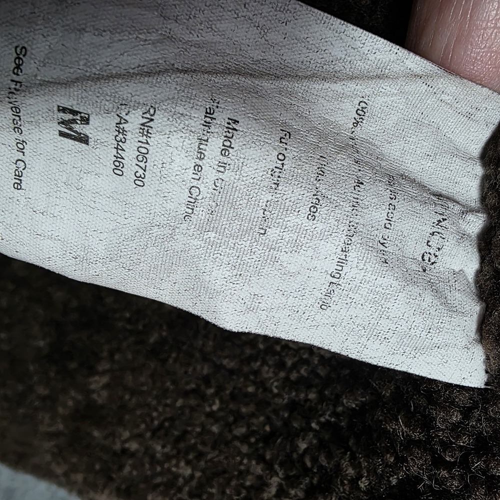 Vince M Shearling Leather Coat Spanish Merino Lamb Wool Brown Suede Hooded - Picture 12 of 13